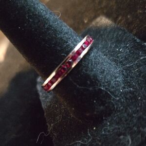 Ruby Red Band Ring, 7.5